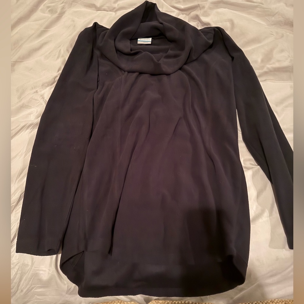 Columbia Fleece Cowl Neck Sweater sz M EUC